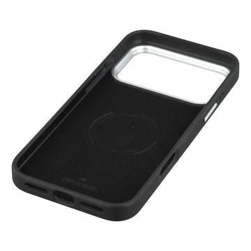 iPhone 17 Pro Max Jaucase magnetisk hybrid-cover med hjertemønster - sort
