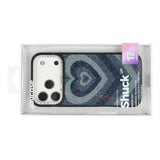 iPhone 17 Pro Max Jaucase magnetisk hybrid-cover med hjertemønster - sort