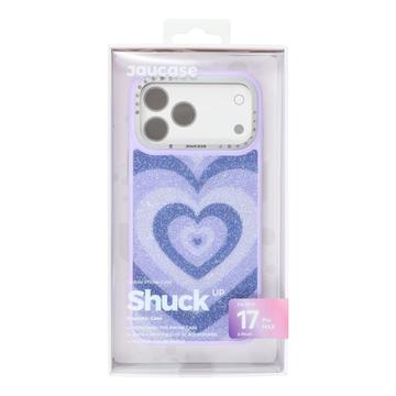iPhone 17 Pro Max Jaucase magnetisk hybrid cover med hjertemønster - lilla