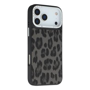 iPhone 17 Pro Max Jaucase magnetisk hybrid-cover med leopardprint - Sort