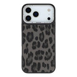 iPhone 17 Pro Max Jaucase magnetisk hybrid-cover med leopardprint - Sort