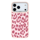 iPhone 17 Pro Max Jaucase magnetisk hybrid-cover med leopardprint - Pink