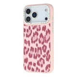 iPhone 17 Pro Max Jaucase magnetisk hybrid-cover med leopardprint - Pink