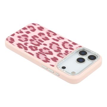 iPhone 17 Pro Max Jaucase magnetisk hybrid-cover med leopardprint - Pink