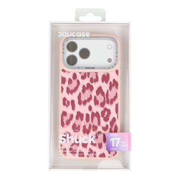 iPhone 17 Pro Max Jaucase magnetisk hybrid-cover med leopardprint - Pink