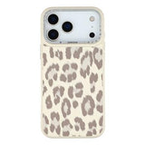 iPhone 17 Pro Max Jaucase magnetisk hybrid-cover med leopardprint - Hvid