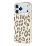 iPhone 17 Pro Max Jaucase magnetisk hybrid-cover med leopardprint - Hvid