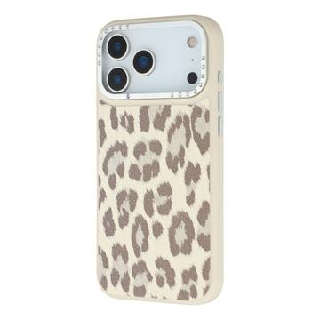 iPhone 17 Pro Max Jaucase magnetisk hybrid-cover med leopardprint - Hvid