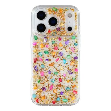 iPhone 17 Pro Max Jaucase Naturstens Epoxy Cover - Guld