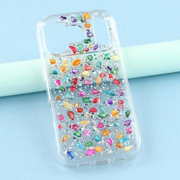 iPhone 17 Pro Max Jaucase Naturstens Epoxy Cover - Hvid