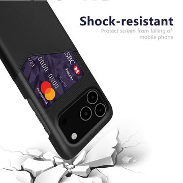 iPhone 17 Pro Max KSQ Cover med Kortholder - Sort