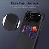 iPhone 17 Pro Max KSQ Cover med Kortholder - Sort