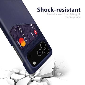 iPhone 17 Pro Max KSQ Cover med Kortholder - Blå