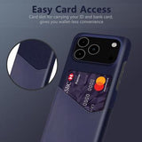 iPhone 17 Pro Max KSQ Cover med Kortholder - Blå
