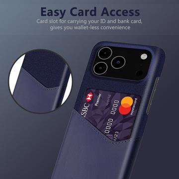 iPhone 17 Pro Max KSQ Cover med Kortholder - Blå
