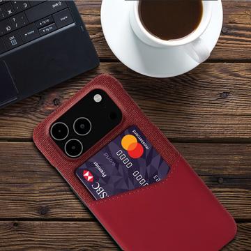 iPhone 17 Pro Max KSQ Cover med Kortholder - Rød