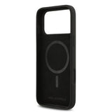 iPhone 17 Pro Max Karl Lagerfeld Double Heads MagSafe cover i flydende silikone - Sort