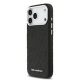 iPhone 17 Pro Max Karl Lagerfeld Grained Repeated Logo MagSafe Cover - Sort