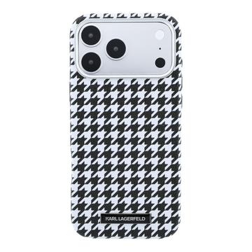 iPhone 17 Pro Max Karl Lagerfeld Houndtand Harpiksplade Cover - MagSafe-kompatibelt - Sort