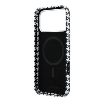 iPhone 17 Pro Max Karl Lagerfeld Houndtand Harpiksplade Cover - MagSafe-kompatibelt - Sort