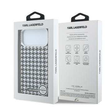 iPhone 17 Pro Max Karl Lagerfeld Houndtand Harpiksplade Cover - MagSafe-kompatibelt - Sort
