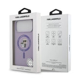 iPhone 17 Pro Max Karl Lagerfeld Karl and Choupette MagSafe Cover i flydende silikone - Lilla