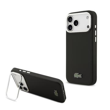 iPhone 17 Pro Max Lacoste Iconic Petit Pique Kamerastativ Cover - MagSafe-kompatibel - Sort