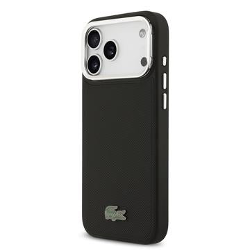 iPhone 17 Pro Max Lacoste Iconic Petit Pique Kamerastativ Cover - MagSafe-kompatibel - Sort