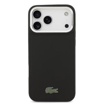 iPhone 17 Pro Max Lacoste Iconic Petit Pique Kamerastativ Cover - MagSafe-kompatibel - Sort