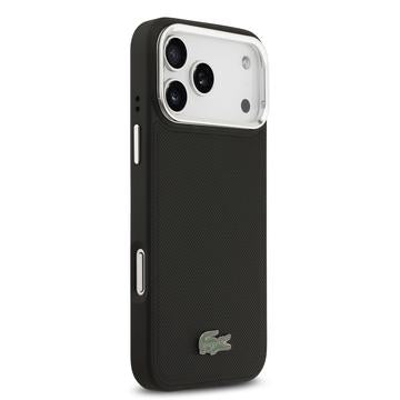 iPhone 17 Pro Max Lacoste Iconic Petit Pique Kamerastativ Cover - MagSafe-kompatibel - Sort