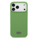 iPhone 17 Pro Max Lacoste Iconic Petit Pique MagSafe cover og magnetisk kortholder - Grøn