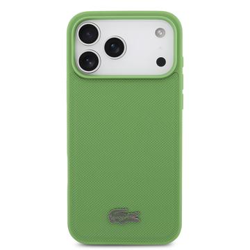 iPhone 17 Pro Max Lacoste Iconic Petit Pique MagSafe cover og magnetisk kortholder - Grøn