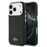 iPhone 17 Pro Max Lacoste Iconic Petit Pique Metal Logo Cover - MagSafe-kompatibelt - Sort