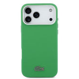 iPhone 17 Pro Max Lacoste Iconic Petit Pique Metal Logo Cover - MagSafe-kompatibelt - Grøn