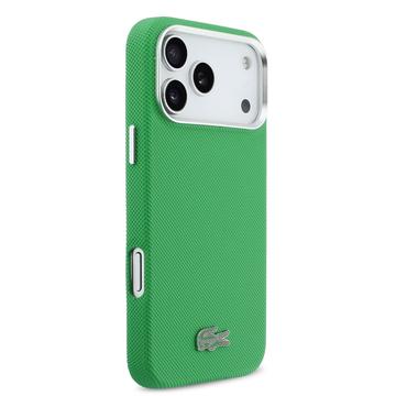 iPhone 17 Pro Max Lacoste Iconic Petit Pique Metal Logo Cover - MagSafe-kompatibelt - Grøn