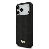 iPhone 17 Pro Max Lacoste Monogramme Gold Logo Cover - MagSafe-kompatibelt - Sort