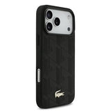 iPhone 17 Pro Max Lacoste Monogramme Gold Logo Cover - MagSafe-kompatibelt - Sort