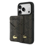 iPhone 17 Pro Max Lacoste PVC Blend MagSafe cover og magnetisk kortholder - brun