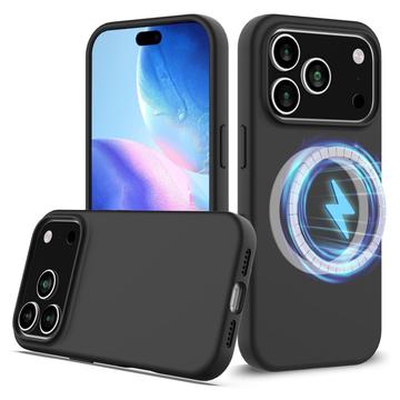 iPhone 17 Pro Max Liquid Silikone Cover - MagSafe Kompatibel - Sort