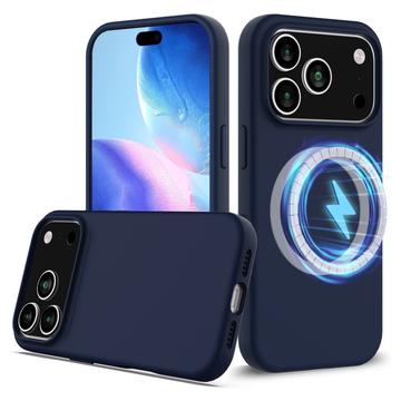 iPhone 17 Pro Max Liquid Silikone Cover - MagSafe Kompatibel - Mørkeblå