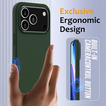 iPhone 17 Pro Max Liquid Silikone Cover - MagSafe Kompatibel - Mørkegrøn