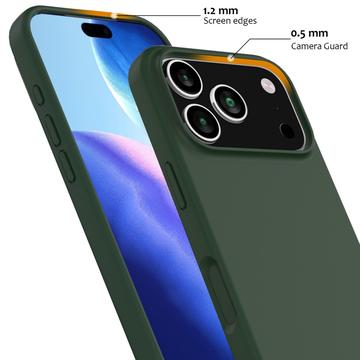 iPhone 17 Pro Max Liquid Silikone Cover - MagSafe Kompatibel - Mørkegrøn