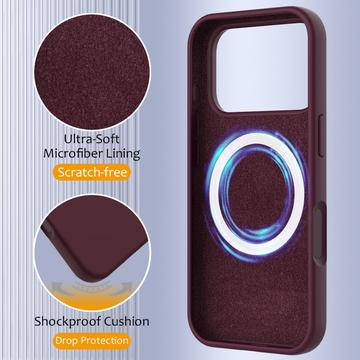 iPhone 17 Pro Max Liquid Silikone Cover - MagSafe Kompatibel - Vinrød