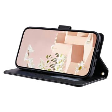 iPhone 17 Pro Max Luksus Vatteret Pung - Sort