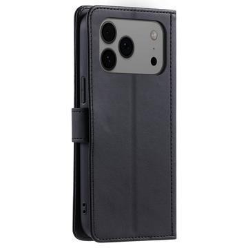 iPhone 17 Pro Max Luksus Vatteret Pung - Sort