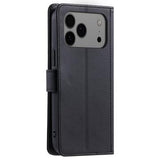 iPhone 17 Pro Max Luksus Vatteret Pung - Sort