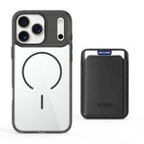 iPhone 17 Pro Max MagSafe Cover med kortholder - sort / gennemsigtig