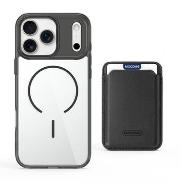 iPhone 17 Pro Max MagSafe Cover med kortholder - sort / gennemsigtig