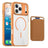 iPhone 17 Pro Max MagSafe Cover med kortholder - orange / gennemsigtig