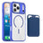 iPhone 17 Pro Max MagSafe Cover med kortholder - safir / gennemsigtig